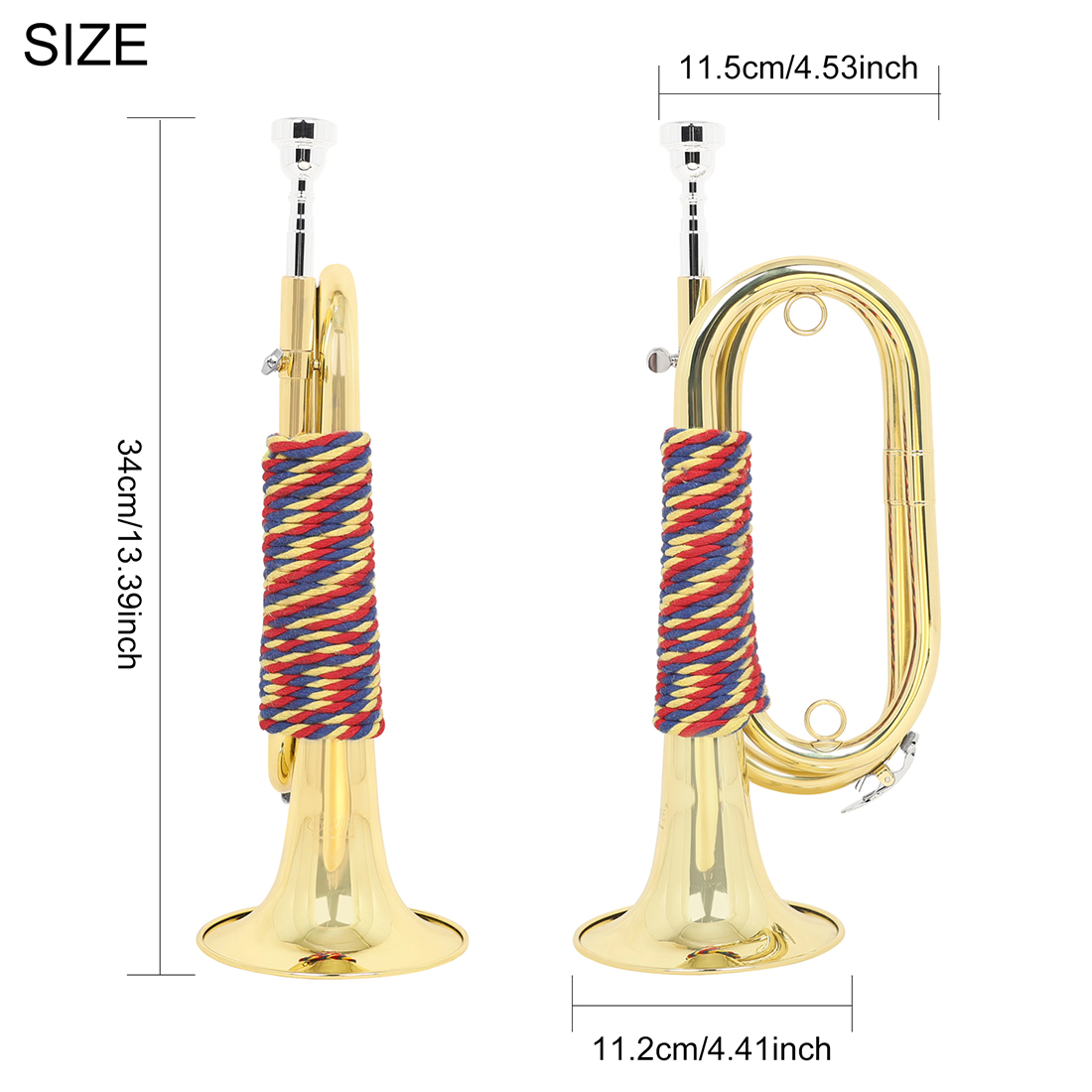 Tromba a bugle in Sib in otton - Musical Instrument Bugle recensione e prezzo